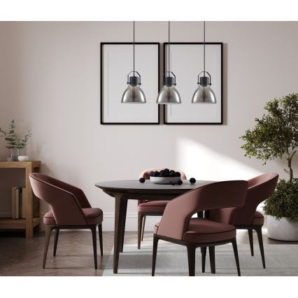 ITALUX - Candelabro suspenso DARLENA 3xE27/40W/230V preto