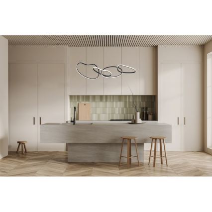 ITALUX - Lustre LED suspenso por cabo FONTE LED/60W/230V 3000/4000/6000K preto