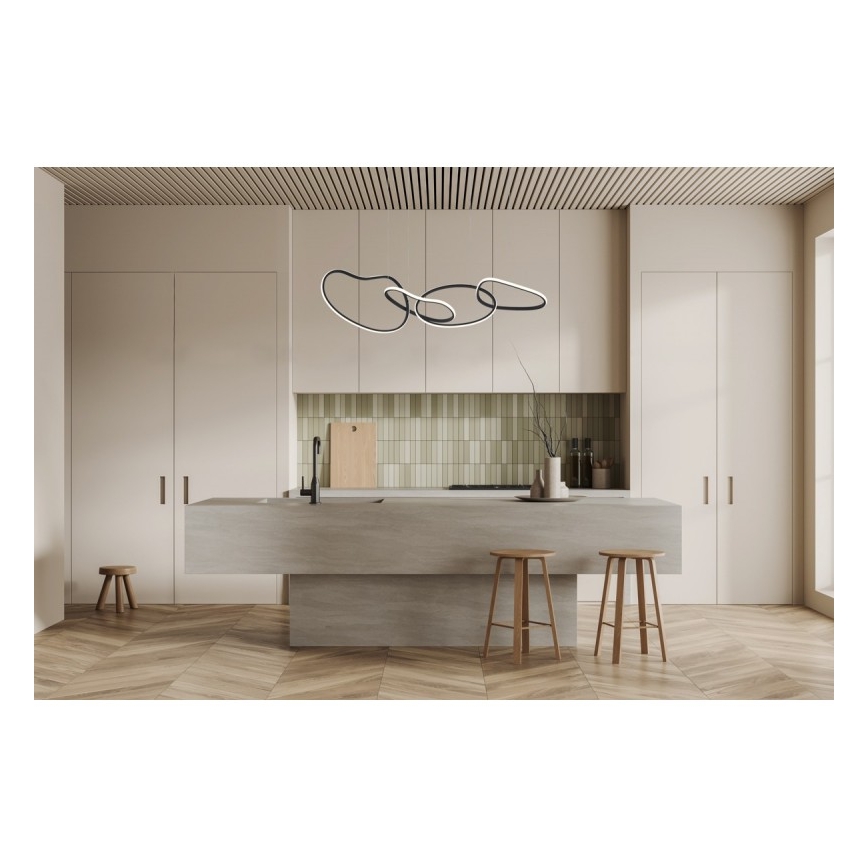 ITALUX - Lustre LED suspenso por cabo FONTE LED/60W/230V 3000/4000/6000K preto