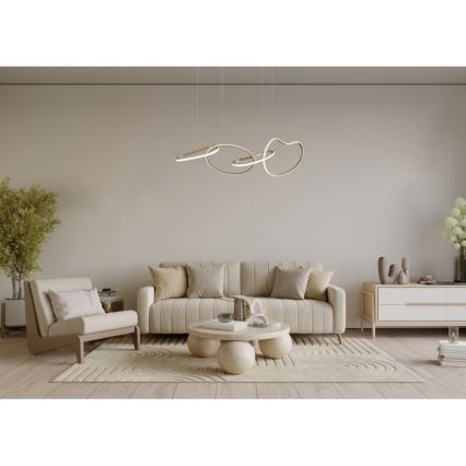 ITALUX - Lustre LED suspenso em cabo FONTE LED/60W/230V 3000/4000/6000K dourado