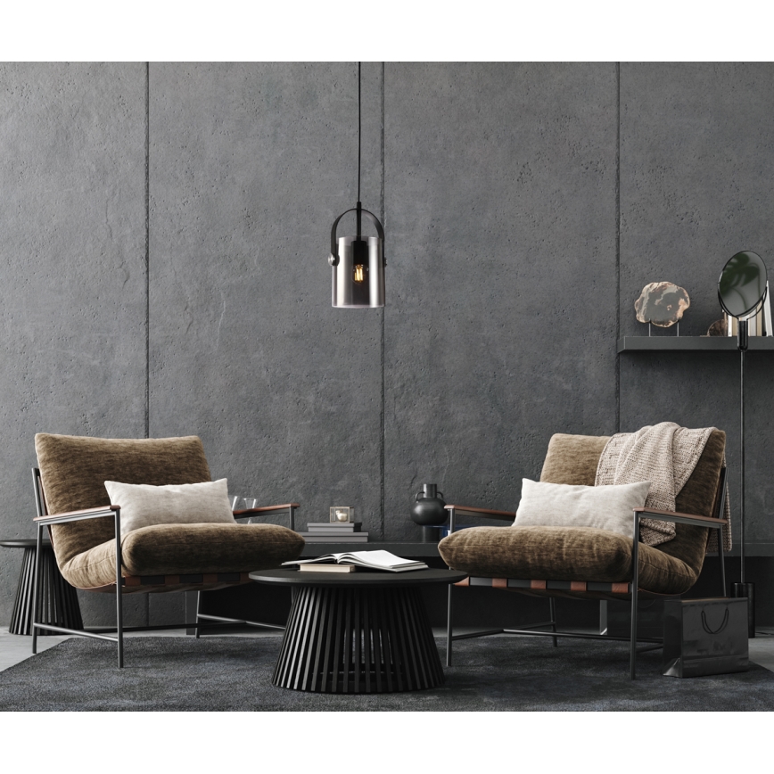 ITALUX - Candelabro suspenso NANESMA 1xE27/40W/230V preto