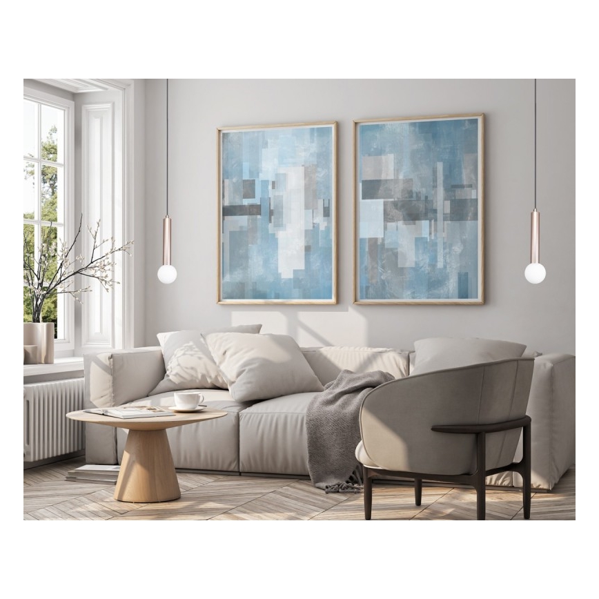 ITALUX - Lustre suspenso por cabo FILANO 1xG9/5W/230V ouro rosé