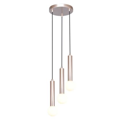 ITALUX - Lustre suspenso por cabo FILANO 3xG9/5W/230V ouro rosé