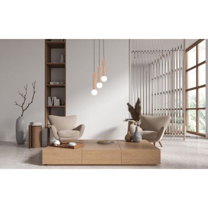 ITALUX - Lustre suspenso em cabo FILANO 3xG9/5W/230V castanho