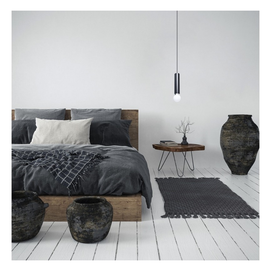 ITALUX - Lustre em cabo MACERA 1xE27/40W/230V preto