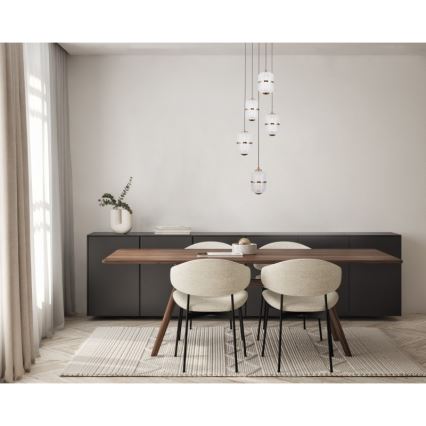 ITALUX - Lustre LED pendente em cabo ALANI 5xLED/5,6W/230V 3000K dourado
