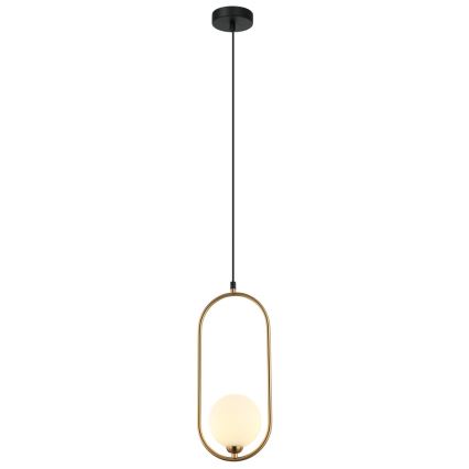 ITALUX - Candeeiro suspenso LUPUS 1xG9/25W/230V preto/dourado