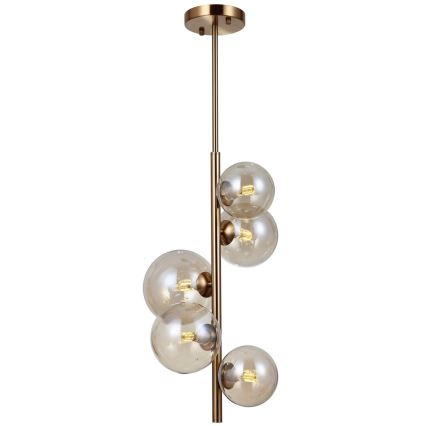 ITALUX - Candeeiro de teto CANELLO 5xG9/5W/230V latão