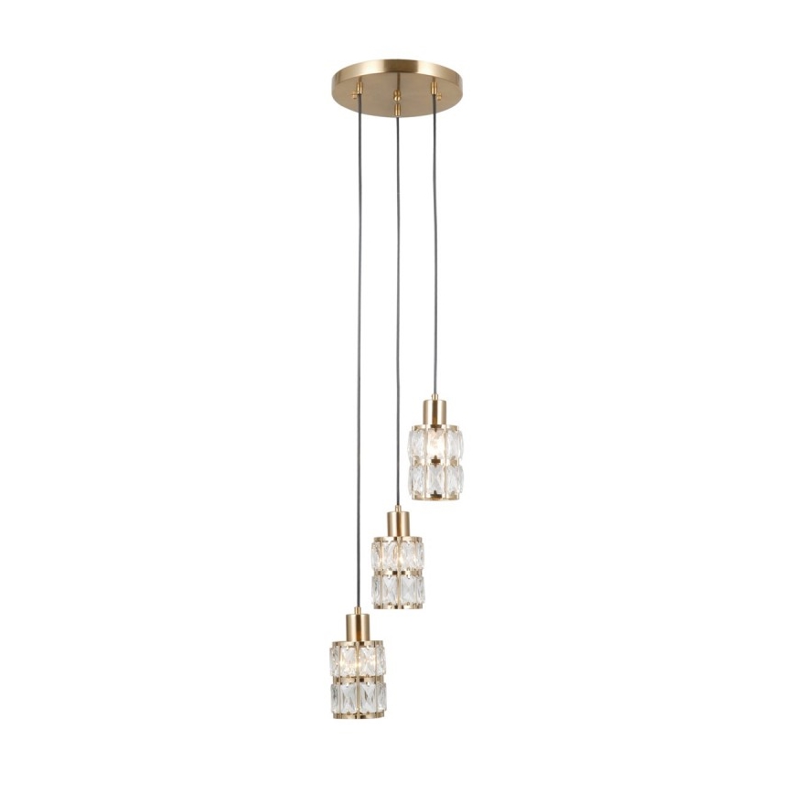 ITALUX - Lustre suspenso por cabo ALMA 3xE27/40W/230V dourado