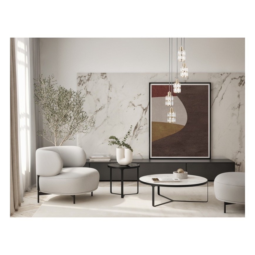 ITALUX - Lustre suspenso ALMA 5xE27/40W/230V dourado