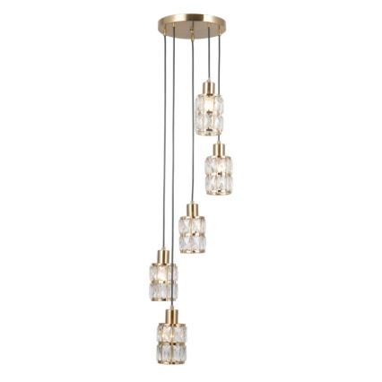ITALUX - Lustre suspenso ALMA 5xE27/40W/230V dourado