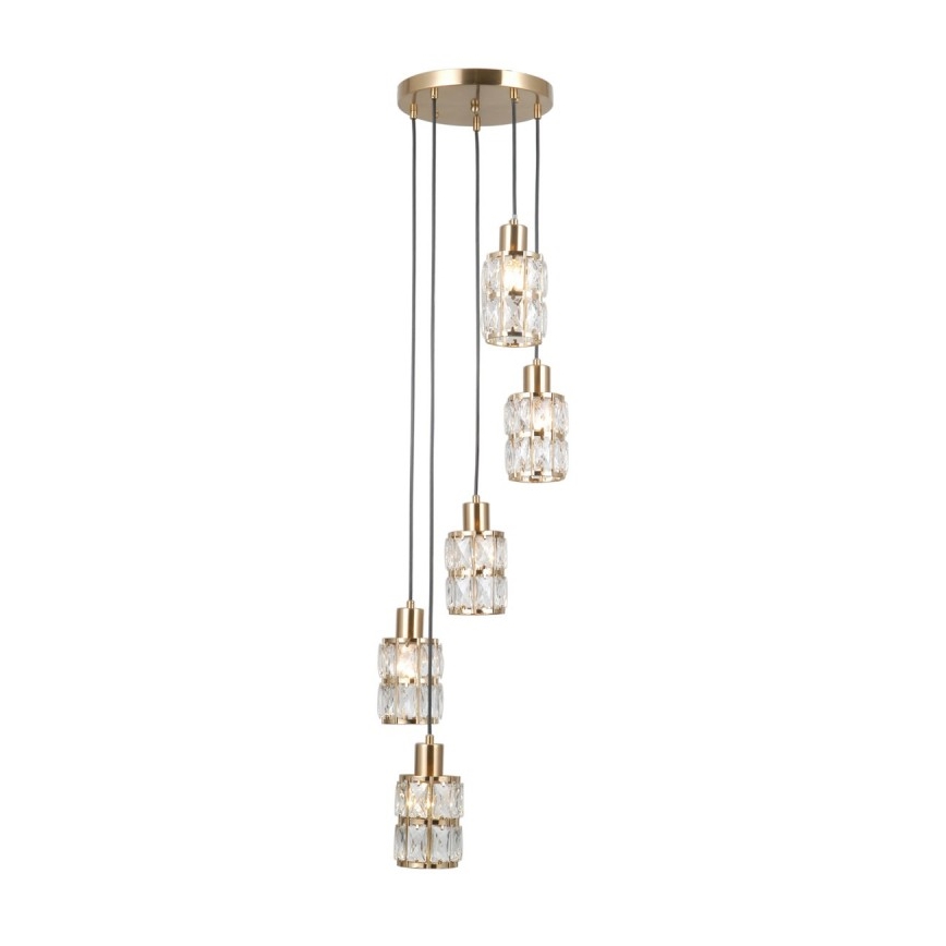 ITALUX - Lustre suspenso ALMA 5xE27/40W/230V dourado