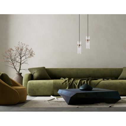 ITALUX - Lustre pendente em cabo TARASO 1xE14/40W/230V dourado