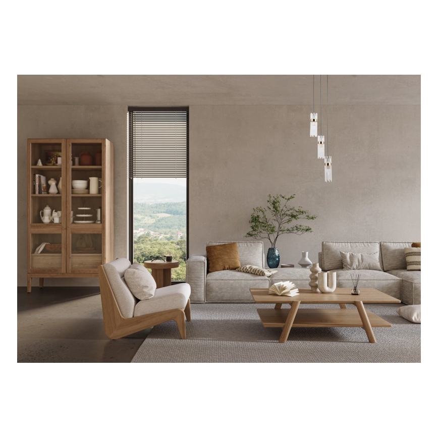 ITALUX - Lustre pendente TARASO 3xE14/40W/230V preto/dourado
