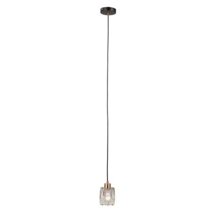 ITALUX - Lustre suspenso por cabo TORNO 1xE14/40W/230V preto/dourado