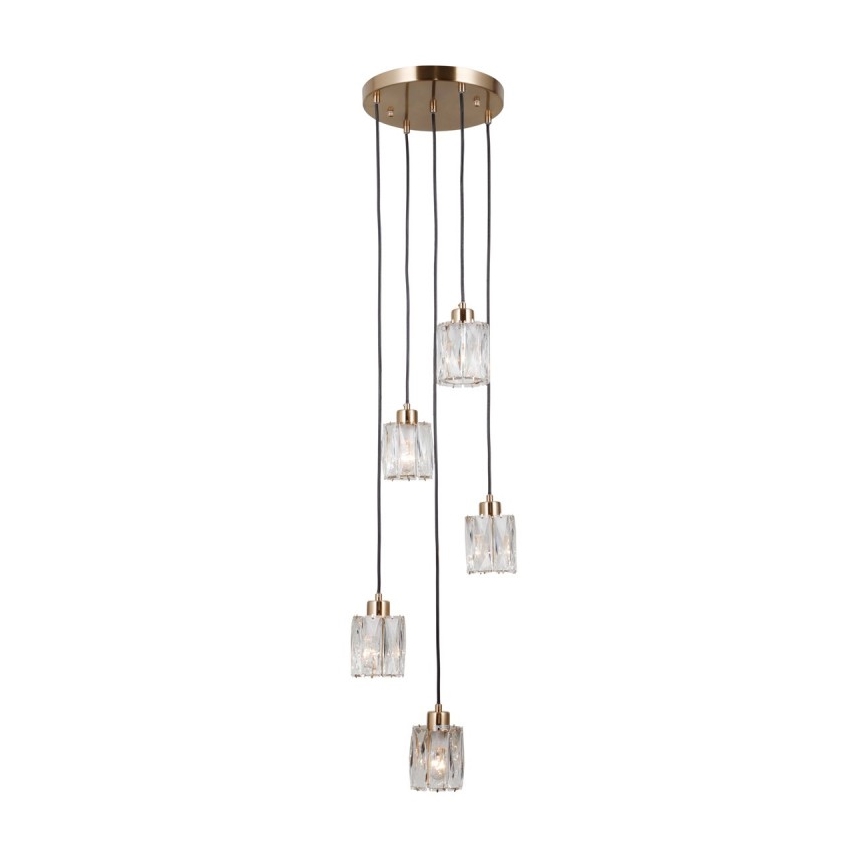 ITALUX - Lustre suspenso por cabo TORNO 5xE14/40W/230V dourado