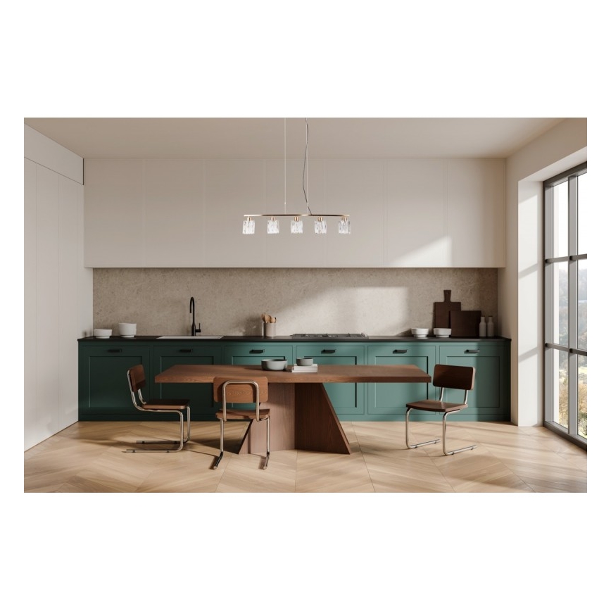 ITALUX - Lustre em cabo SIMONA 5xE14/40W/230V dourado