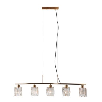 ITALUX - Lustre em cabo SIMONA 5xE14/40W/230V dourado