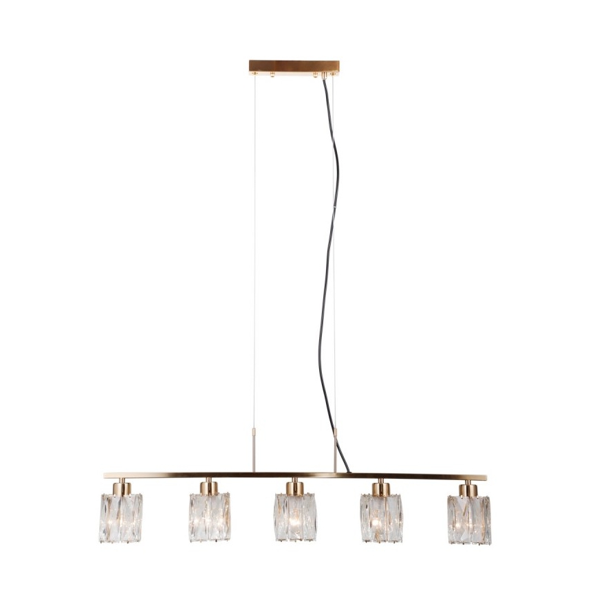 ITALUX - Lustre em cabo SIMONA 5xE14/40W/230V dourado