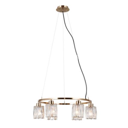 ITALUX - Lustre em cabo SIMONA 6xE14/40W/230V dourado