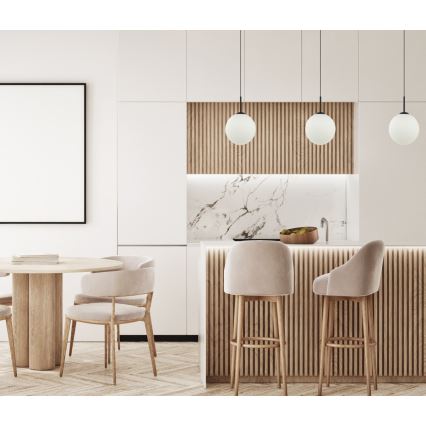 ITALUX - Candeeiro de teto suspenso DEORE 1xE27/40W/230V diâmetro 30 cm preto