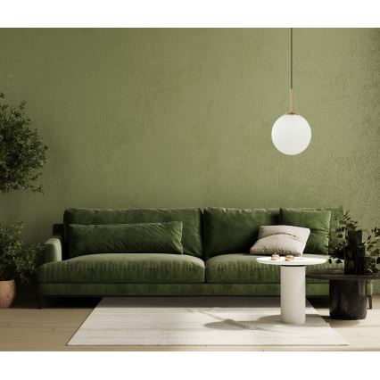 ITALUX - Candeeiro de teto suspenso DEORE 1xE27/40W/230V diâmetro 25 cm bronze