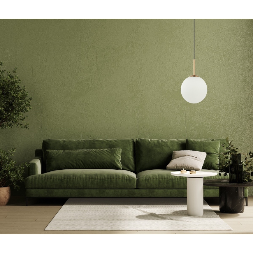 ITALUX - Candeeiro de teto suspenso DEORE 1xE27/40W/230V diâmetro 25 cm bronze