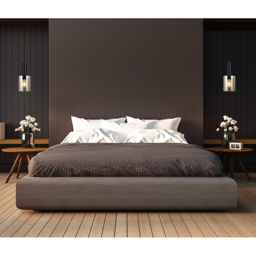 ITALUX - Candelabro suspenso SARDO 1xE27/40W/230V preto/dourada