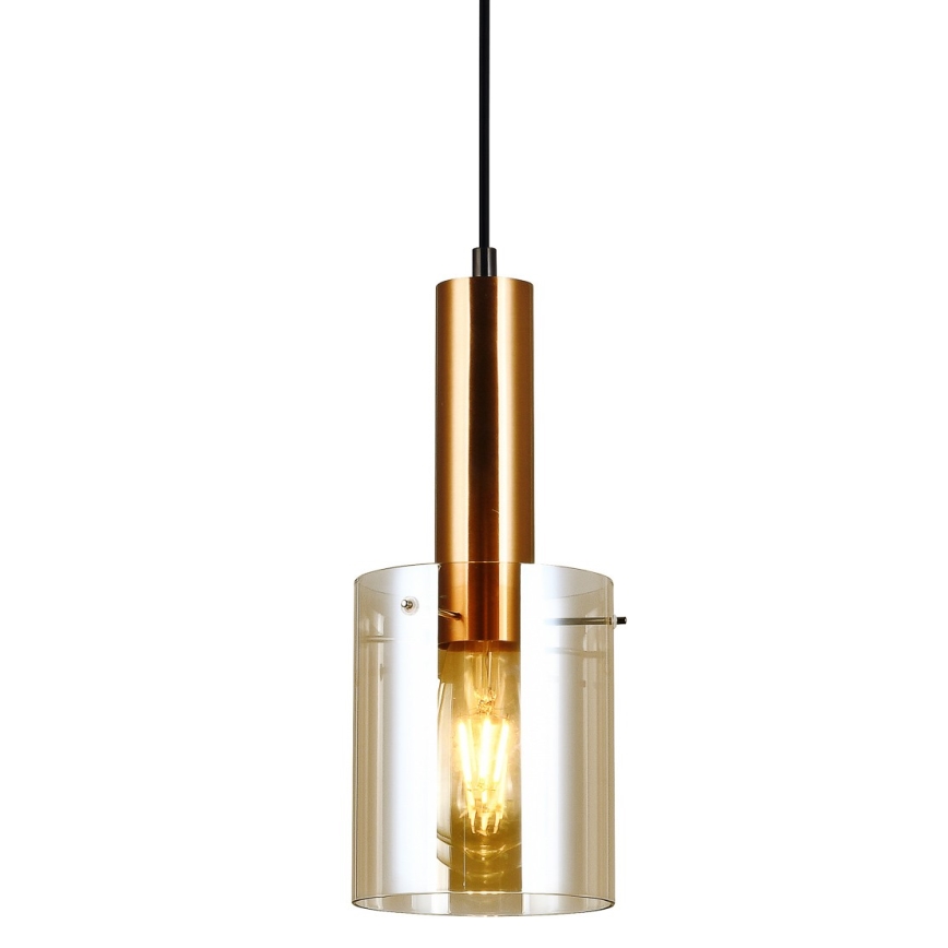 ITALUX - Candelabro suspenso SARDO 1xE27/40W/230V preto/latão