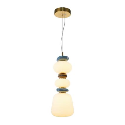 ITALUX - Lustre LED suspenso por cabo EVANS LED/15W/230V 3000K dourado/azul