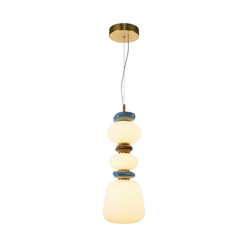 ITALUX - Lustre LED suspenso por cabo EVANS LED/15W/230V 3000K dourado/azul