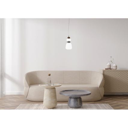 ITALUX - Lustre LED suspenso por cabo EVANS LED/12W/230V 3000K dourado/branco