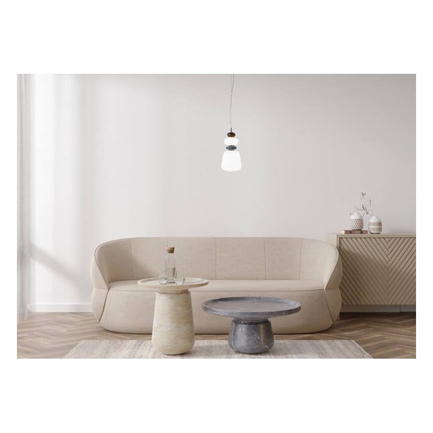 ITALUX - Lustre LED suspenso por cabo EVANS LED/12W/230V 3000K dourado/branco