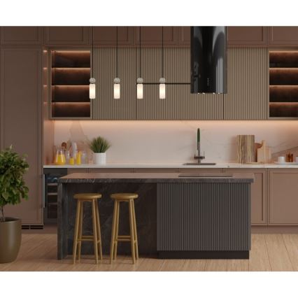 ITALUX - Lustre suspenso SANTOS com cabo 4xG9/40W/230V preto