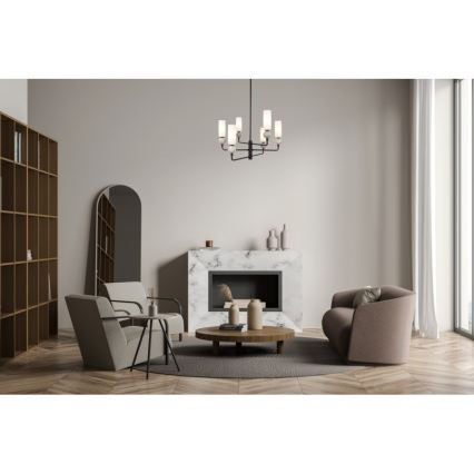 ITALUX - Lustre de haste SANTOS 6xG9/40W/230V preto