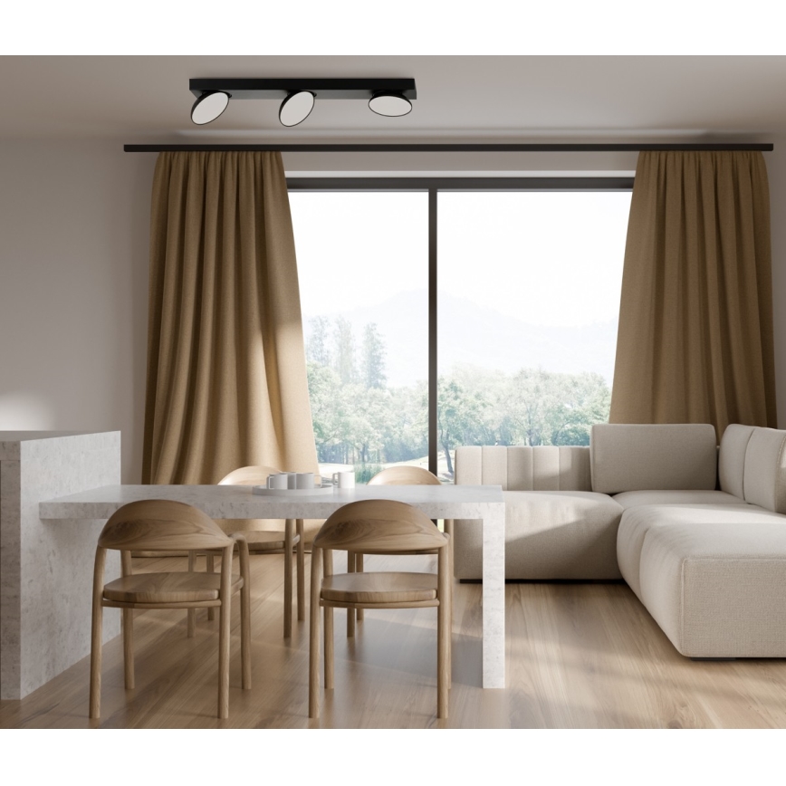 ITALUX - Foco LED CASTELIO 3xLED/5W/230V 4000K preto