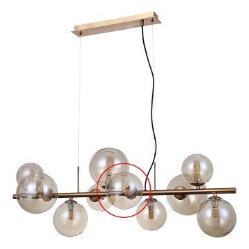 ITALUX - Vidro de substituição para lustre e candeeiro de parede CANELLO G9 diâmetro 13 cm castanho