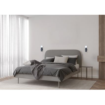ITALUX - Aplique de parede MACERA 1xE27/40W/230V preto