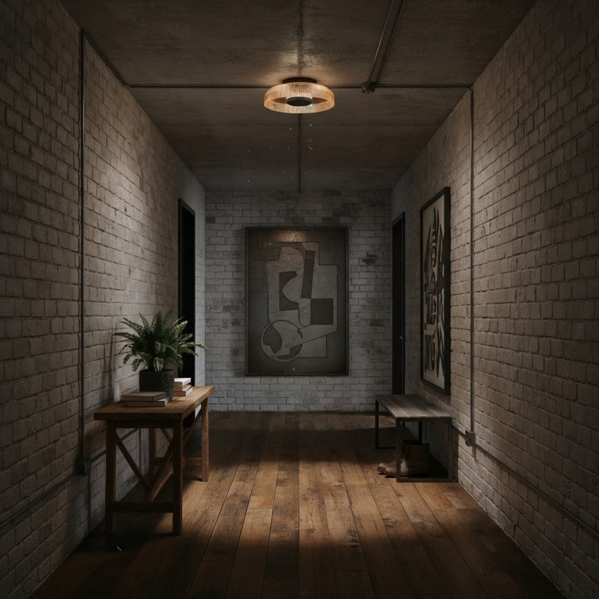 ITALUX - Candeeiro de tecto LED PASSO LED/8W/230V 3000K diâmetro 25 cm bege fumado