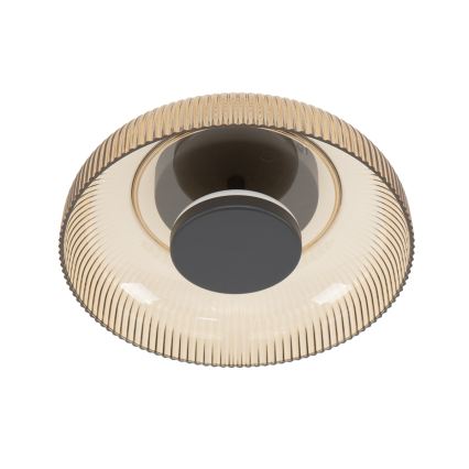 ITALUX - Candeeiro de tecto LED PASSO LED/8W/230V 3000K diâmetro 25 cm bege fumado