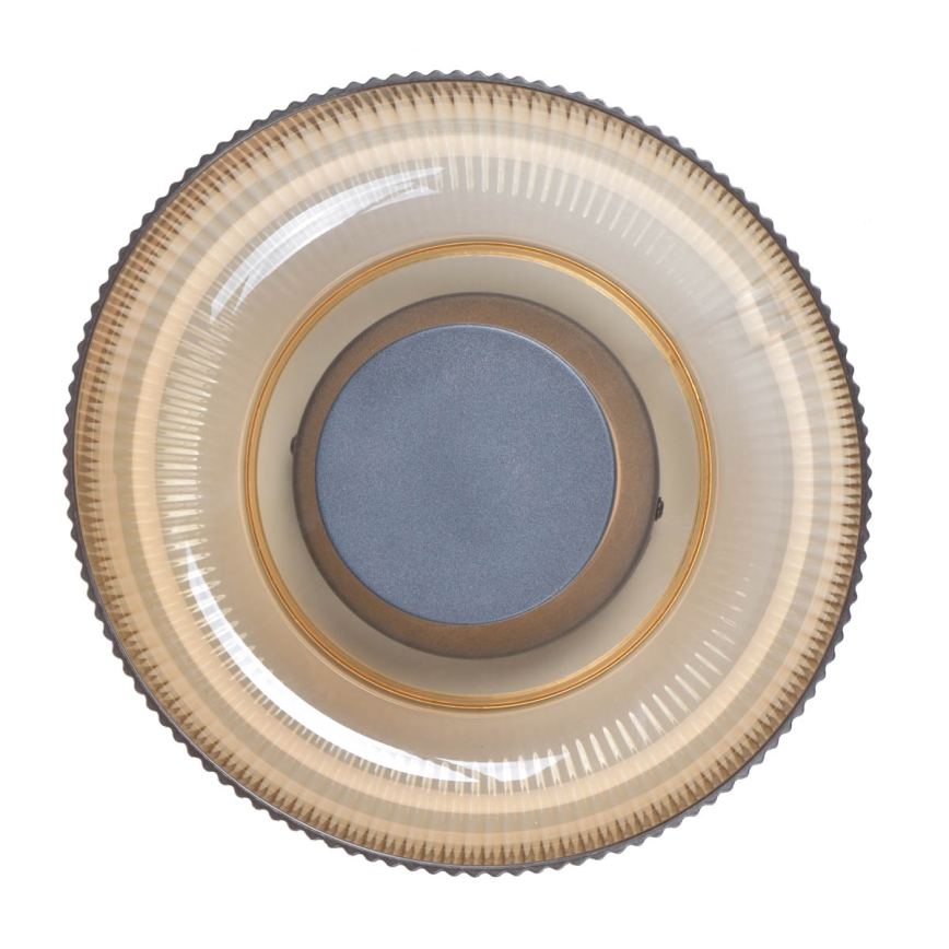 ITALUX - Candeeiro de tecto LED PASSO LED/8W/230V 3000K diâmetro 25 cm bege fumado