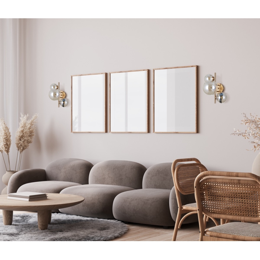 ITALUX - Luminária de parede CANELLO 3xG9/5W/230V latão