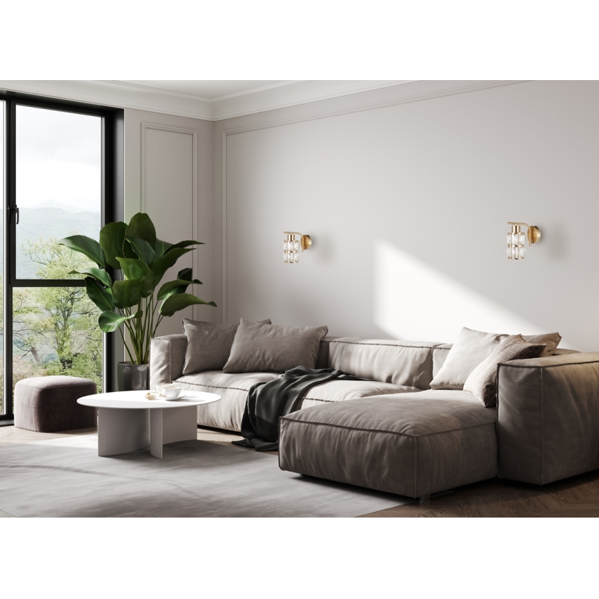 ITALUX - Candeeiro de parede ALMA 1xE27/40W/230V dourado