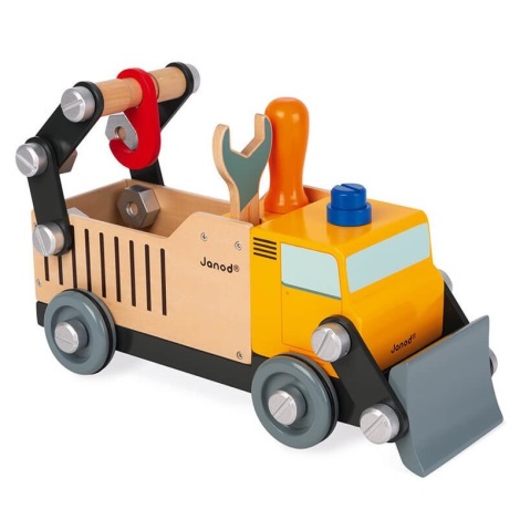 Janod - Conjunto de construção de madeira BRICOKIDS camião