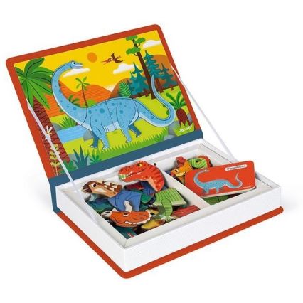 Janod - Conjunto interativo magnético MAGNETIBOOK dinossauros