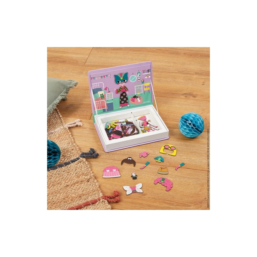 Janod - Conjunto interativo magnético MAGNETIBOOK menina