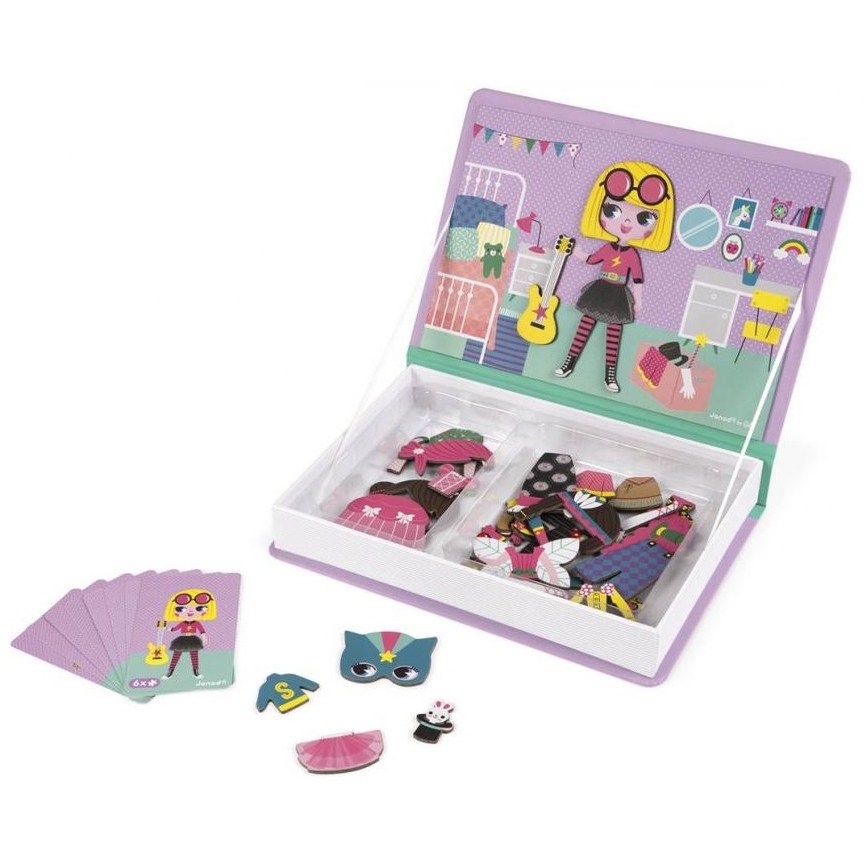Janod - Conjunto interativo magnético MAGNETIBOOK menina