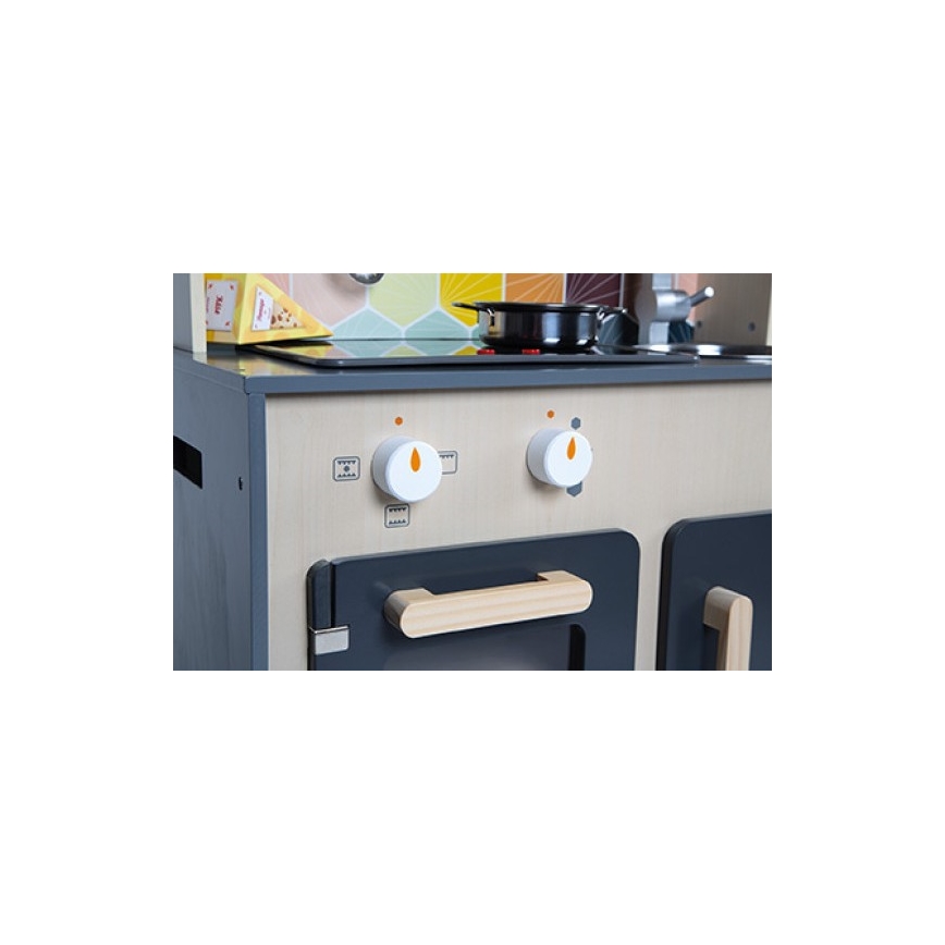 Janod - Cozinha de madeira com placa LED MOZAIC 2xLR6