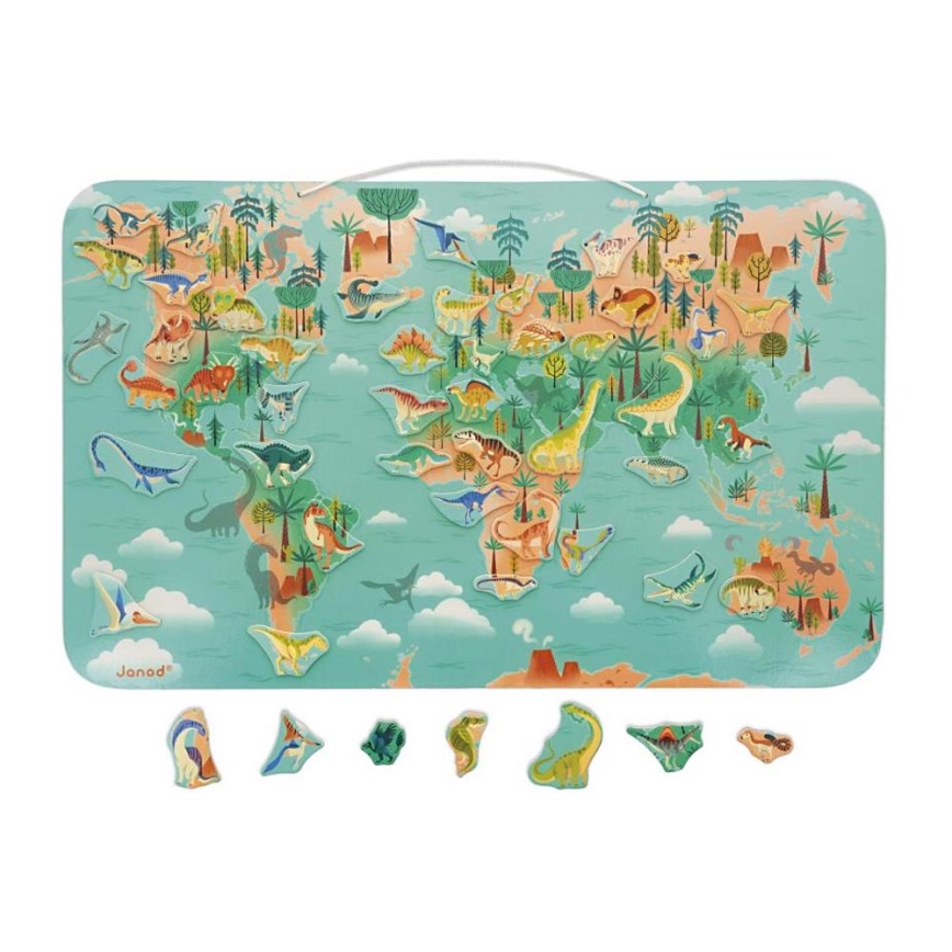 Janod - Mapa magnética dinossauros
