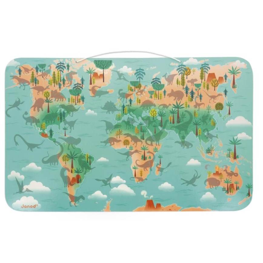 Janod - Mapa magnética dinossauros